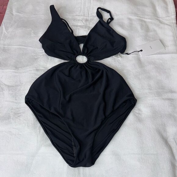 Onia Marisol O-Ring Cutout One Piece Swimsuit Black Size Large - Picture 4 of 10